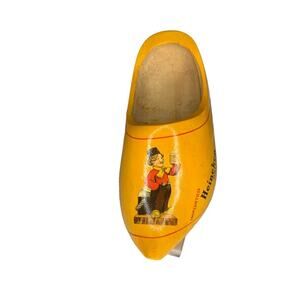 Heineken Holland Beer Yellow Wooden Caved Shoe Advertisement Piece